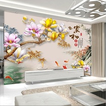 Chinese home and bamboo fiber integrated wallboard TV background wallboard wallboard decorative buckle board living room wall
