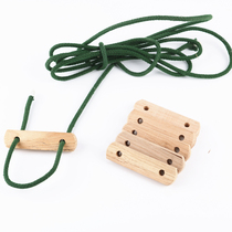 Canvas tent accessories dipped in wax small wood block solid wood pull Board field rope board windproof rope board wearing rope board