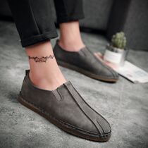 Summer mens casual shoes Inlan 100 hitchhiking shoes Han version retro beans Footwear Wave Shoes Youth Breathable Mens Shoes