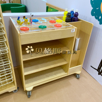 Kindergarten art locker Childrens watercolor paint cabinet Early education childrens mobile Meilao car paint locker