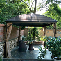 Pavilion outdoor courtyard garden pavilion anticorrosive wood sun room yard awning mobile room pergola four corner tent