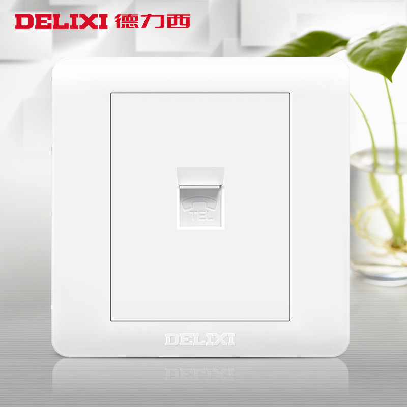 Delicious switch socket two-core telephone panel 86 type household two-core fixed telephone line socket wall concealed installation