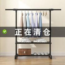 Clothes hanger floor folding single-pole style clotheshorse home bedroom with clothes hanger Easy balcony hanging clothes rack