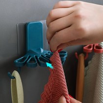 Creative kitchen rag storage rack petal type home kitchen supplies finishing adhesive hook storage rack hanging wall storage