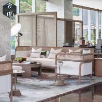The sales office is in talks to receive the sofa Hotel Clubhouse Hall Hall Combination Modern New Chinese Rattan Furniture
