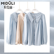 Miduli pregnant women autumn tops spring and autumn shirts do not show belly cover-up foreign style High-end maternity clothes spring new