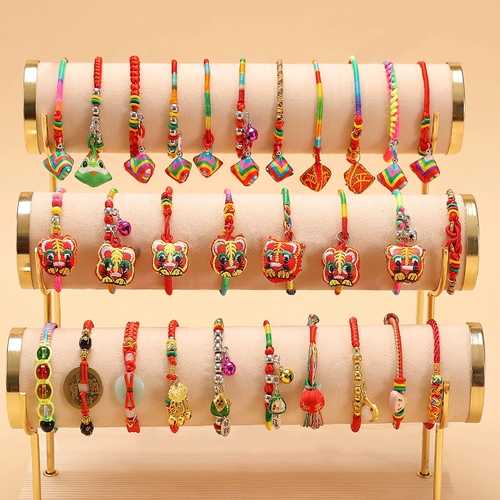 Детский плетеный браслет из красной нити ручной работы для раннего возраста для взрослых