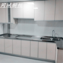 Shanghai stainless steel countertop custom 304 household kitchen all stainless steel overall cabinet thickened stove countertop