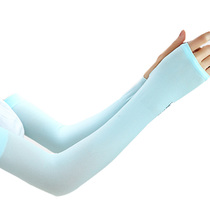 Summer ice cool sleeve sunscreen gloves female UV protection thin extended Ice Silk mens hand arms breathable outdoor products