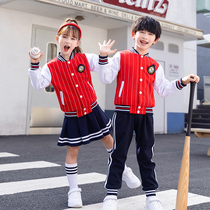 Primary school uniform long sleeve spring and autumn sports striped suit class uniform children teacher autumn winter kindergarten Garden uniform