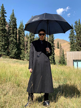 ESC MAN STUDIO homemade restrained temperament external aura lock coat medium long coat