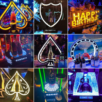 Party Ktv Luminous Wine Seat Electric Sound Bar Birthday Party Bag LED FOREIGN WINE LASER CHAMPAGNE RACK WINE TOT