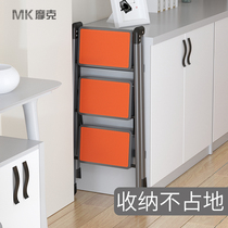 Ladder household folding telescopic herringbone ladder indoor multi-function safety ladder thickening stairs three or four steps small ladder stool