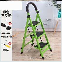 Ladder Foreign home folding staircase chair stool dual-purpose indoor climbing three-step ladder ladder top ten brands
