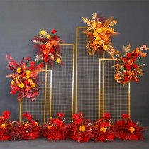 New wedding iron props grid screen ornaments Mori lawn wedding stage background decoration scene layout