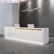 Simple modern imitation marble cashier counter Company hotel atmosphere creative bar training institution front desk table