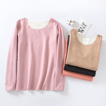 Ms. De velvet thermal underwear jacket autumn and winter plus velvet thickened heat inside wear a single piece base shirt seamless autumn clothes