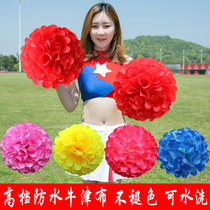 Flower ball cheerleader hand flower pair dance red flower head flower Kindergarten performance props Square dance wrist cloth flower