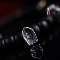 Tibetan sterling silver Tibetan Buddha bead bracelet side hanging card skull corpse Tuolin lord longevity Buddha medicine buddha rubbing mold