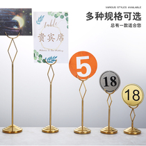 Stainless steel table number plate Seat card holder self-service table card holder card table sign wedding table number dining card holder business card holder