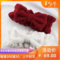 Japan you gelato pique coral velvet bow cute lace face wash makeup hairband hairband GP