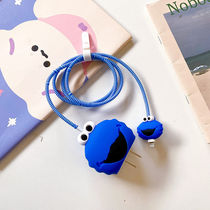 Sesame Street Apple 12 Charger Protection Shell 20w Quick Charging Line Protective Sleeve iPhone11pro Special Nibble Wire