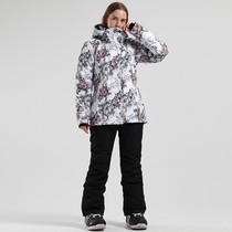 2021 ski suit outdoor waterproof suit windproof equipment Snow township warm womens double board snowboard snow suit