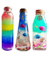 Childrens handmade crystal wishing bottle glass vial cute bottle drifting bottle wishing bottle cork trumpet diy
