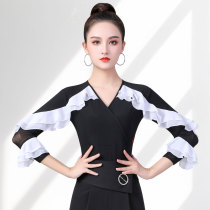 Dan Bo Luo high-end Latin dance costume 2021 new fashion National Standard Dance small shirt dance top female fashion Dance