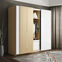Nordic wardrobe Mobile 2 doors simple modern external hanging push and pull 3 doors bedroom corner large wardrobe mirror door wardrobe