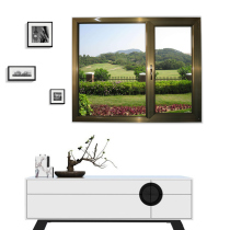 Broken Bridge aluminum doors and windows sealed balcony sun room aluminum alloy soundproof floor flat glass windows