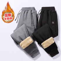 Lamb cashmere pants men wear winter cashmere pants women padded cotton pants sports pants large size pants casual warm pants