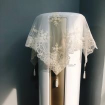 Korean lace embroidered vertical air conditioner dust cover cylindrical air conditioner bedside table washing machine TV dust cover cloth
