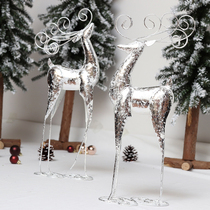 Christmas wrought wrought deer Christmas shop window large styling hairdressing decoration scene decoration gift