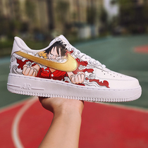 Sneakers custom af1 hand-painted graffiti One piece Solon two-dimensional animation style color change explosion change hand-painted shoes diy