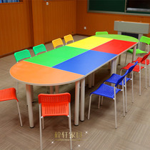 Library Reading table Training table Childrens counseling table Childrens double desks and chairs Primary and secondary school students Art calligraphy table