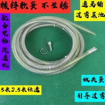 Electric hammer drill dredge sewer spring flexible shaft steel wire galvanized without rust 16mm bending soft head Spring toilet blockage