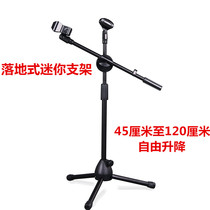 Guzheng Erhu low bracket special bracket childrens microphone bracket floor standing microphone bracket triangle support