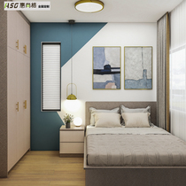 Hui Shangge Hong Kong furniture custom master bedroom space design bedside table double bed wardrobe custom public housing survey