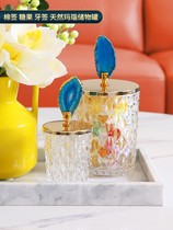 Creative home candy cans with lid living room coffee table ornaments light luxury porch storage cans desktop soft decorations