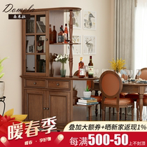 American Countryside Style Full Solid Wood Genguan Cabinet Minima Modern Entrance Hall Hall Room Cabinet Wine Cabinet Living-room Partition Cabinet