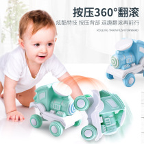 New pop-fire trekking with the same style of press stunt small train child turning the locomotive male girls toy car