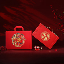 Wedding gifts hand betrothal gift box cai li qian box tens of thousands of yuan red envelope engagement 100000 dowry box dowry supplies