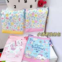 Export to Japan original single big creation cartoon hipster cotton cloth storage bag classification girls finishing bag 30g
