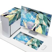 Computer dust cover Desktop boot does not take the display keyboard host computer cloth cover cloth anime style cute and simple