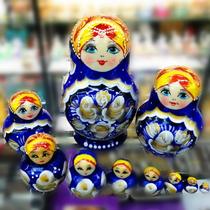 Russian 10-layer doll ten-layer big belly cute handpainted paint first-class basswood