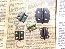 Bronze red copper gold and silver metal hinge folding junk journal decorative materials retro hand account DIY material