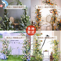 Wedding opening split Crescent crescent horn arch flower frame semi-round flower door forest multi-Wood branch combination floral wood frame