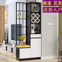 Entrance entrance cabinet Shoe cabinet one-piece entrance foyer partition cabinet Simple modern small apartment living room screen decoration cabinet