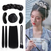 Wig Ancient style Hanfu hair bag Female costume wig hairstyle one-piece pad hair croissant styling headdress bun